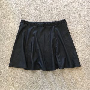 Vans Black Faux Leather Skater Skirt/Circle Skirt